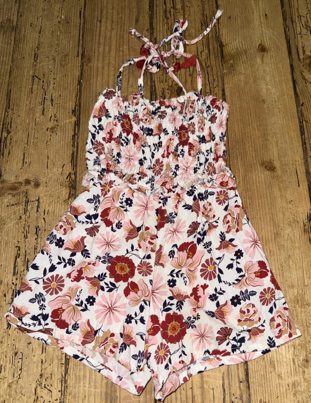 Btween Girls Size 5 Floral Smocked Romper